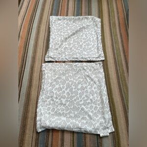 White and Gray Leopard Animal Print Pillow Sham